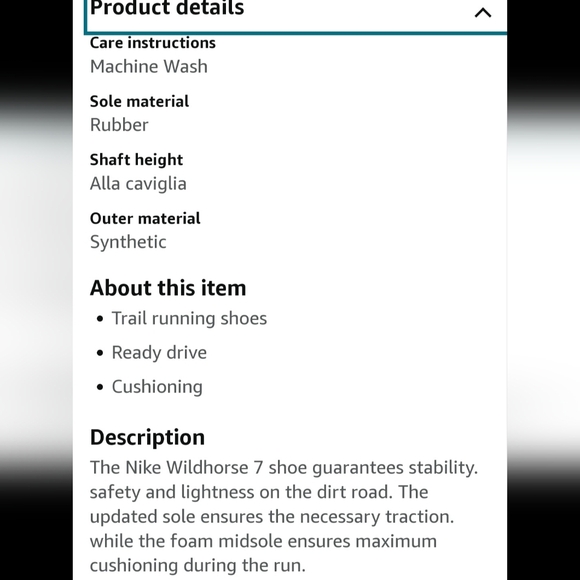 Nike Wildhorse7' Cargo KhakiSiren Red Trail/Running Hiking/Drive Sneaker Mens9.5 - Picture 15 of 16
